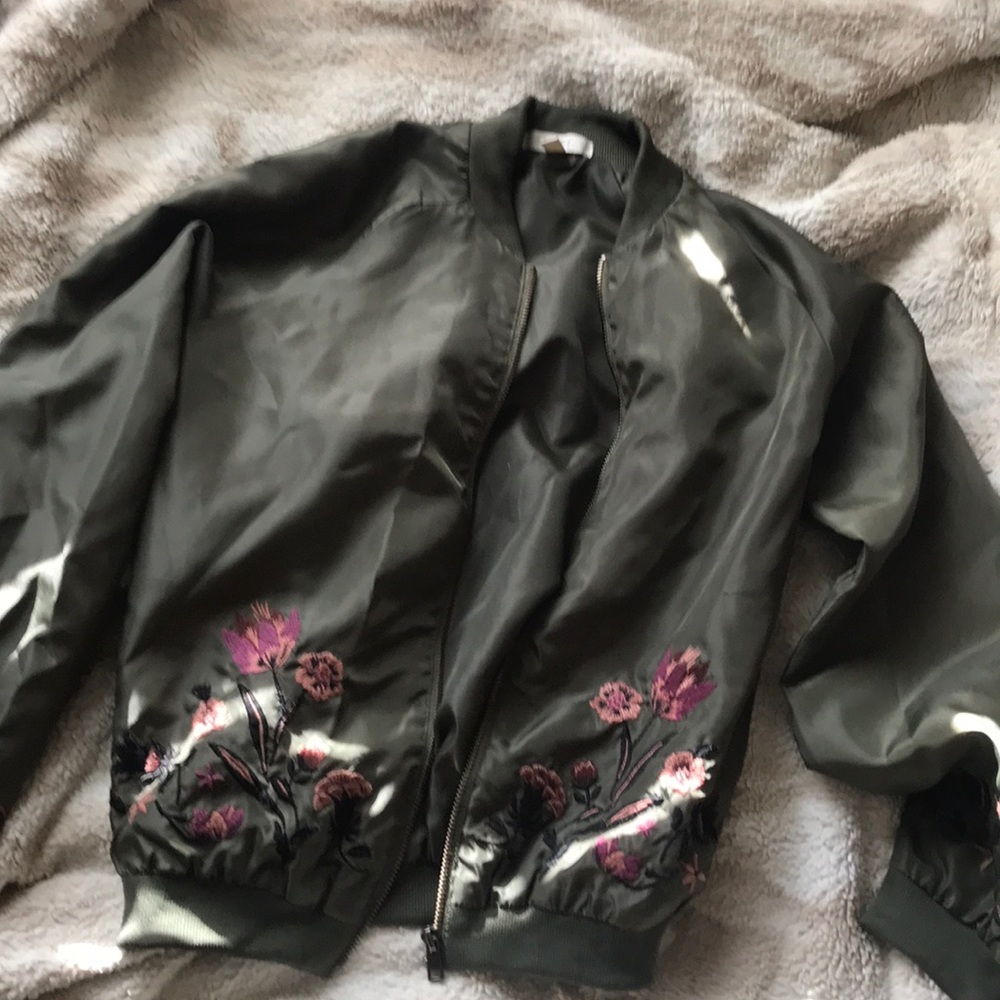 green bomber jacket